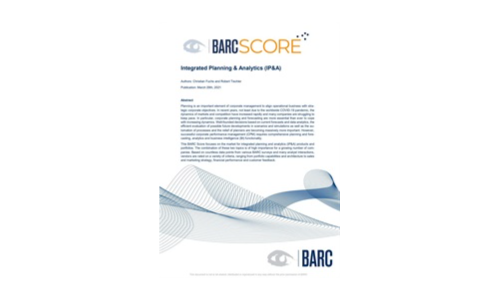 BARC Score Report 2021: Integrated Planning and Analytics